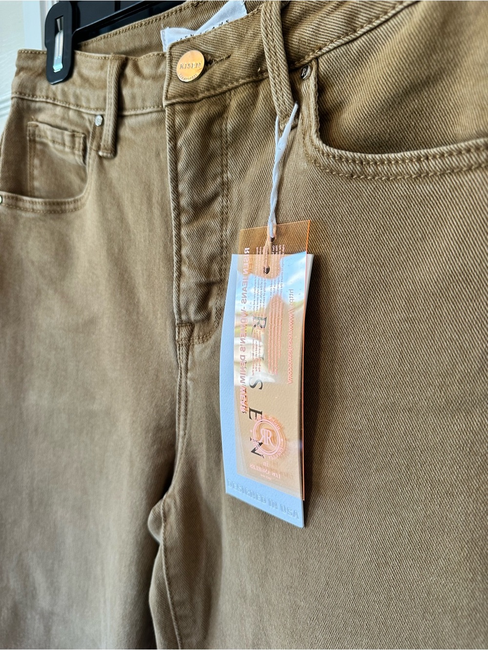 NWT🤎Risen Mocha High-Rise Tummy Control Cropped Wide-Leg 5/27 - Picture 9 of 11